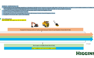 Roadworks Update for Nicholls Street 28