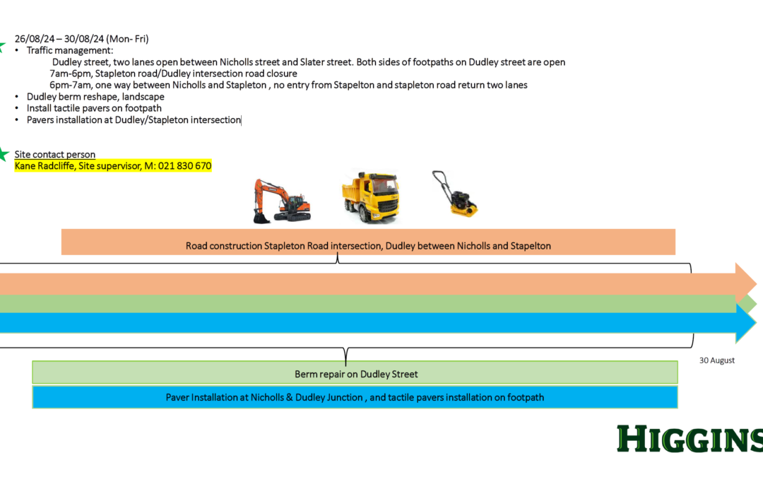 Roadworks Update for Dudley Street 1